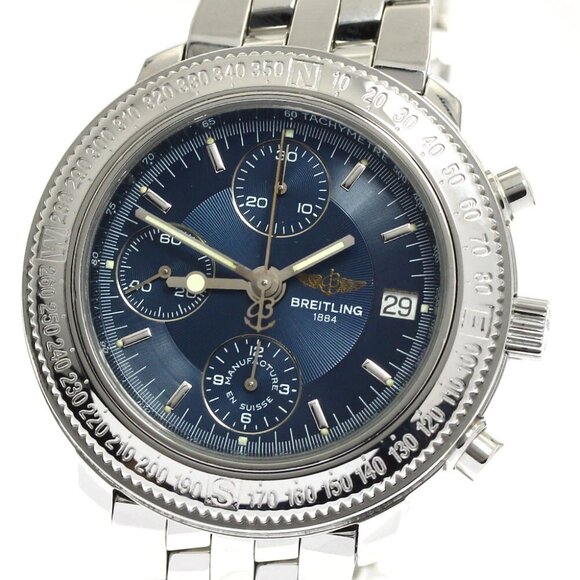 BREITLING Astromat Longitude A20405 Date Chronograph AT Men's Watch - Picture 10 of 12